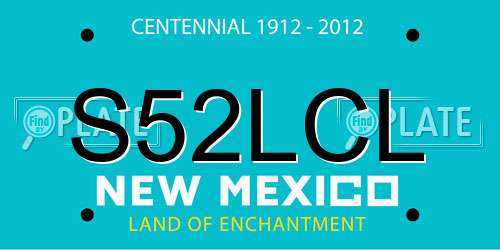 S52LCL New Mexico License Plate