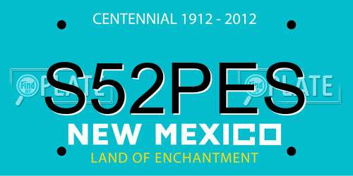 S52PES New Mexico License Plate