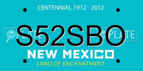S52SBO New Mexico License Plate