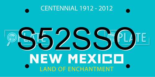 S52SSO New Mexico License Plate