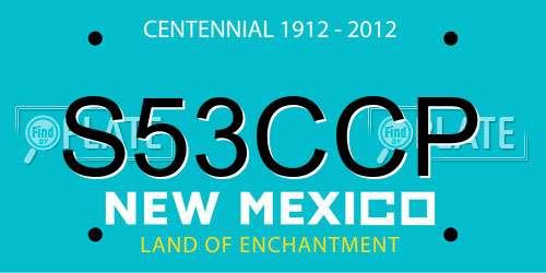 S53CCP New Mexico License Plate