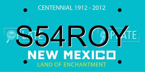 S54ROY New Mexico License Plate