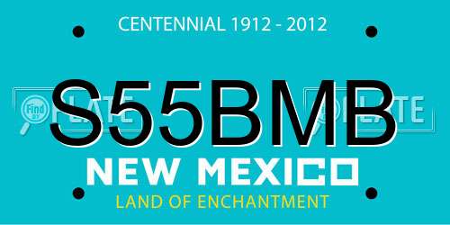 S55BMB New Mexico License Plate