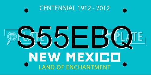 S55EBQ New Mexico License Plate