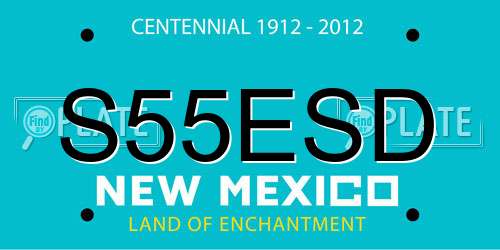 S55ESD New Mexico License Plate