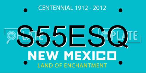 S55ESQ New Mexico License Plate