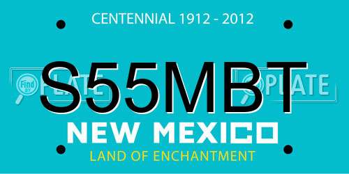 S55MBT New Mexico License Plate