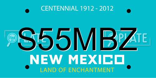 S55MBZ New Mexico License Plate