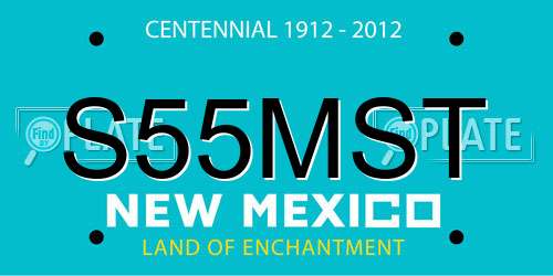 S55MST New Mexico License Plate