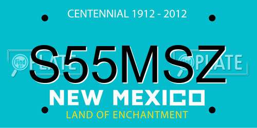 S55MSZ New Mexico License Plate