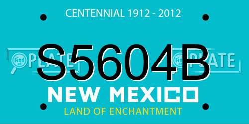 S5604B New Mexico License Plate