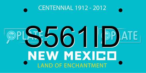 S561ID New Mexico License Plate