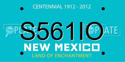 S561IO New Mexico License Plate
