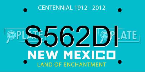 S562DI New Mexico License Plate