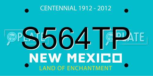 S564TP New Mexico License Plate