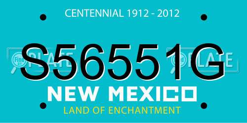S56551G New Mexico License Plate