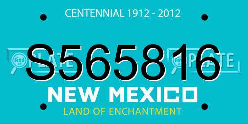 S565816 New Mexico License Plate