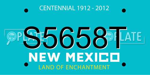 S5658T New Mexico License Plate