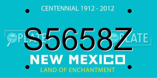 S5658Z New Mexico License Plate