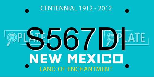 S567DI New Mexico License Plate