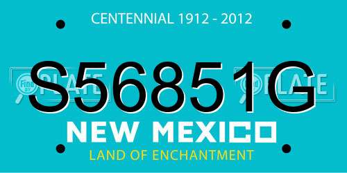 S56851G New Mexico License Plate