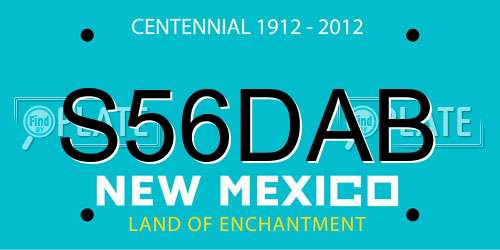 S56DAB New Mexico License Plate