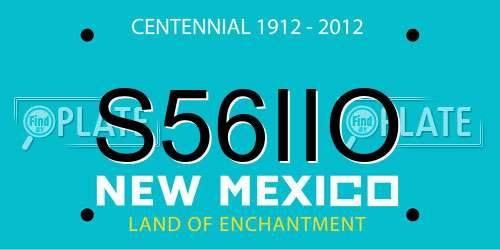 S56IIO New Mexico License Plate