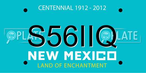 S56IIQ New Mexico License Plate