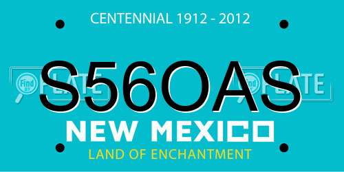 S56OAS New Mexico License Plate