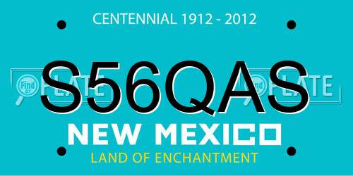 S56QAS New Mexico License Plate