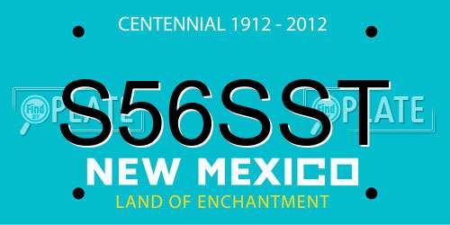 S56SST New Mexico License Plate