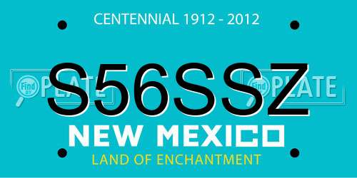 S56SSZ New Mexico License Plate