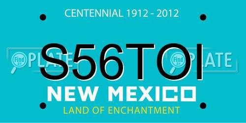 S56TOI New Mexico License Plate