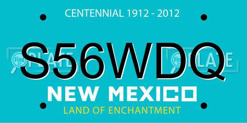 S56WDQ New Mexico License Plate