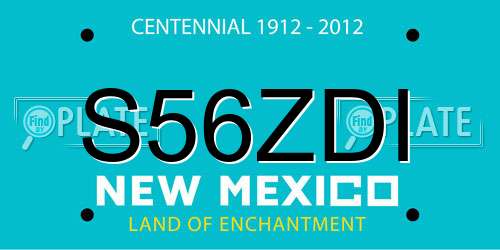 S56ZDI New Mexico License Plate