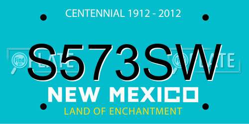 S573SW New Mexico License Plate