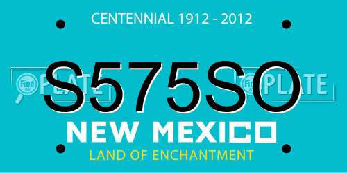 S575SO New Mexico License Plate