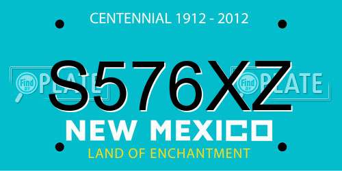S576XZ New Mexico License Plate