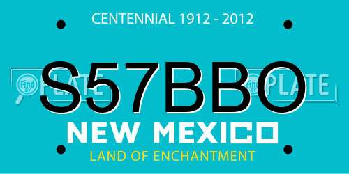 S57BBO New Mexico License Plate