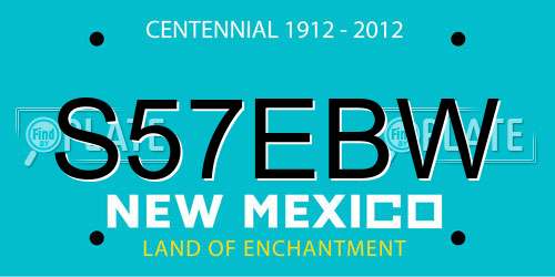 S57EBW New Mexico License Plate