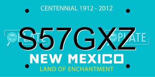 S57GXZ New Mexico License Plate