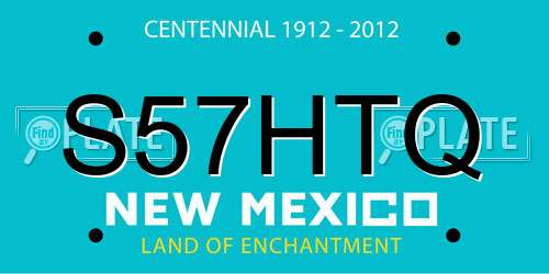 S57HTQ New Mexico License Plate