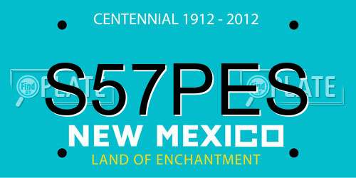 S57PES New Mexico License Plate