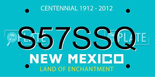 S57SSQ New Mexico License Plate