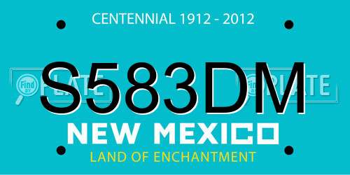 S583DM New Mexico License Plate