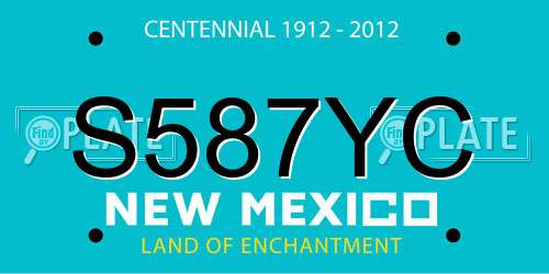S587YC New Mexico License Plate