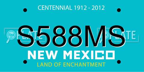 S588MS New Mexico License Plate