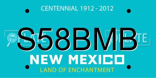 S58BMB New Mexico License Plate