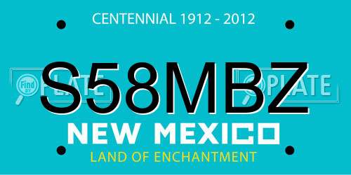 S58MBZ New Mexico License Plate