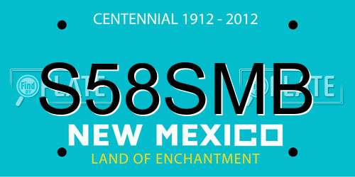 S58SMB New Mexico License Plate